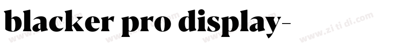 blacker pro display字体转换 blacker pro display字体转换